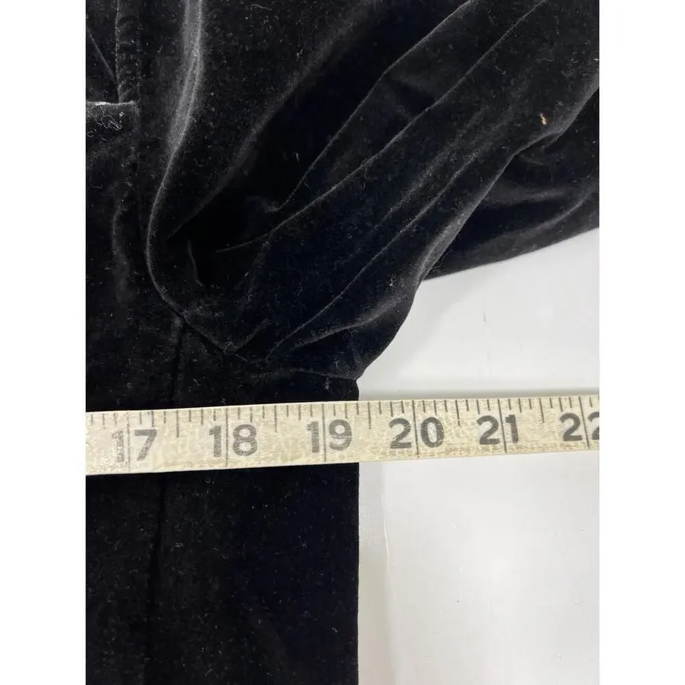 J Crew Velvet 100% Cotton Women 3 Button Loose Blazer Black Size Medium Preppy